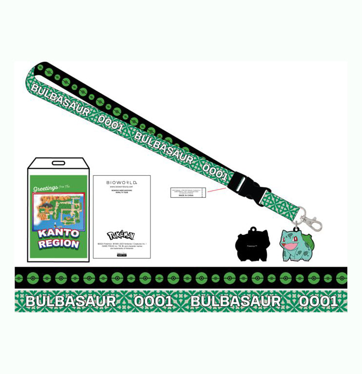 Pokemon Kanto Region Bulbasaur Lanyard