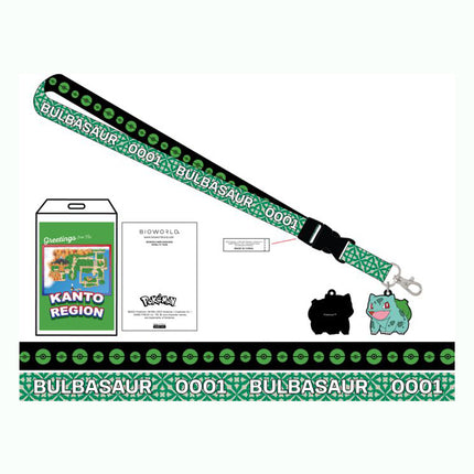 Pokemon Kanto Region Bulbasaur Lanyard