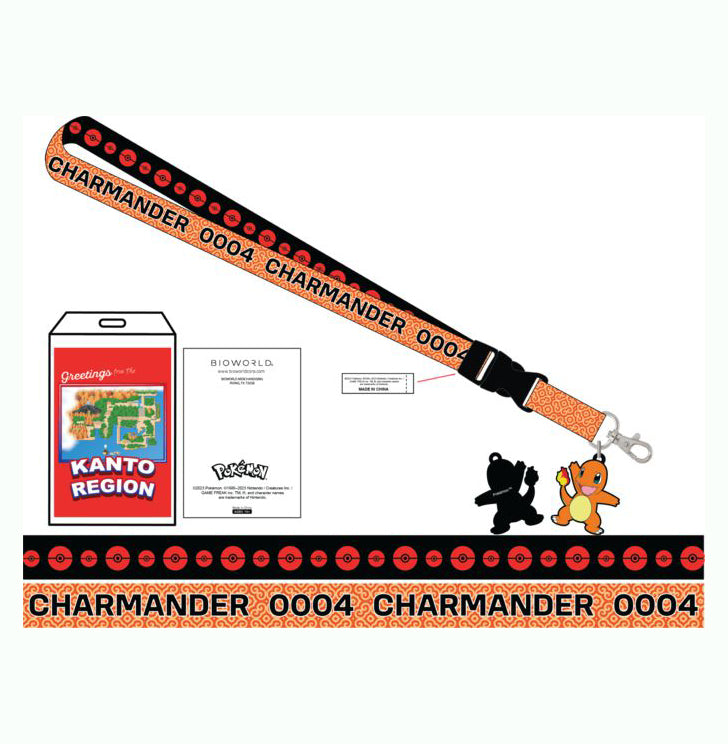 Pokemon Kanto Region Charmander Lanyard