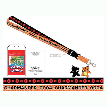 Pokemon Kanto Region Charmander Lanyard