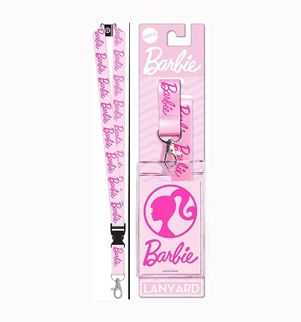 Barbie Logo Reversible Lanyard with Breakaway Clip and ID Holder