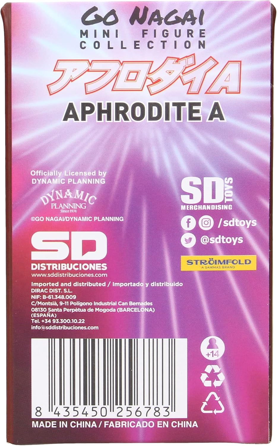 SD TOYS - Mazinger Z Aphrodite Rubber Mini Figure