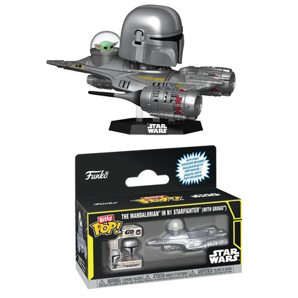 Funko POP! Bitty Rides: Star Wars - The Mandalorian & N1 Starfighter (With Grogu)