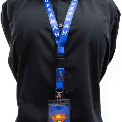 Superman Lanyard Badge Holder, DC Comics Lanyards for ID Badge