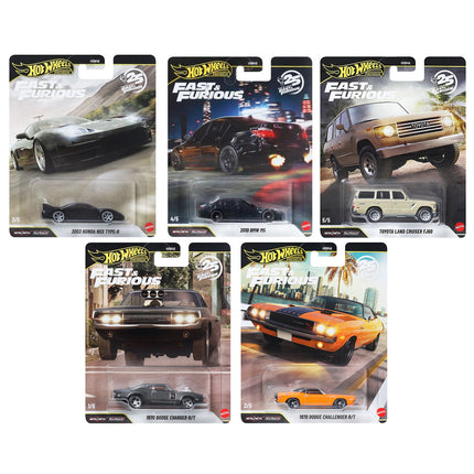 Hot Wheels Premium Fast & Furious 25th Anniversary Diecast Vehicle Die-Cast Cars