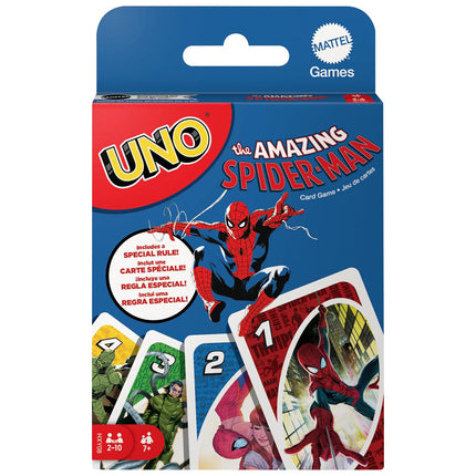 Mattel Games UNO The Amazing Spider-Man Card Game for Kids, Adults & Family Nights