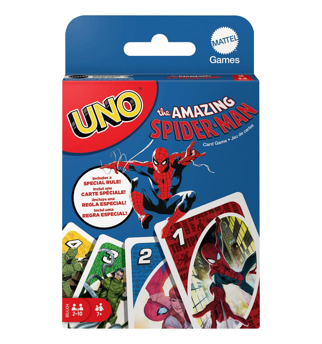 Mattel Games UNO The Amazing Spider-Man Card Game for Kids, Adults & Family Nights