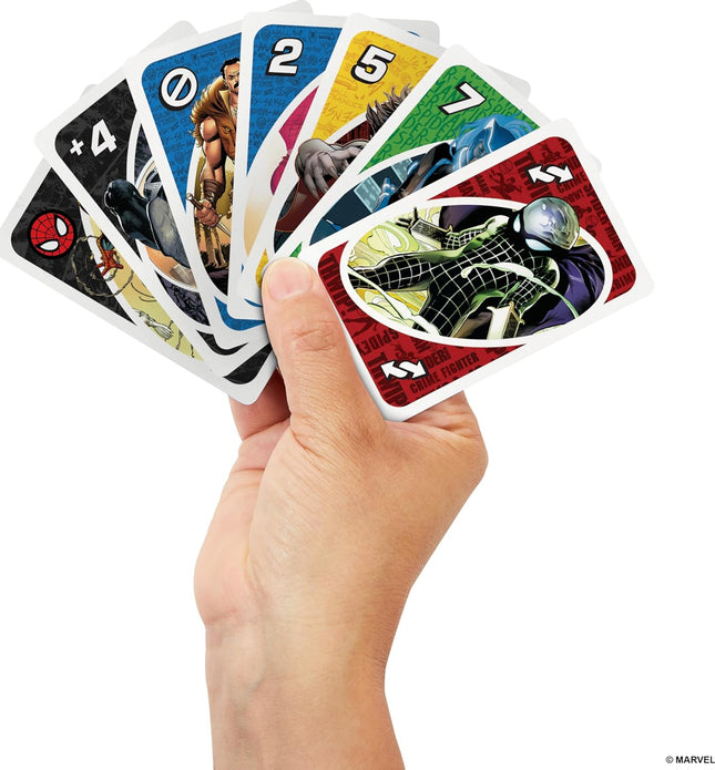 Mattel Games UNO The Amazing Spider-Man Card Game for Kids, Adults & Family Nights