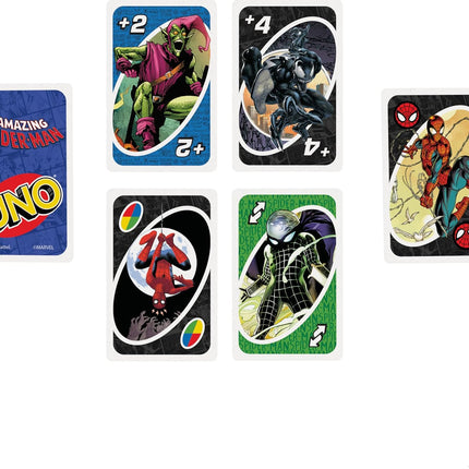 Mattel Games UNO The Amazing Spider-Man Card Game for Kids, Adults & Family Nights