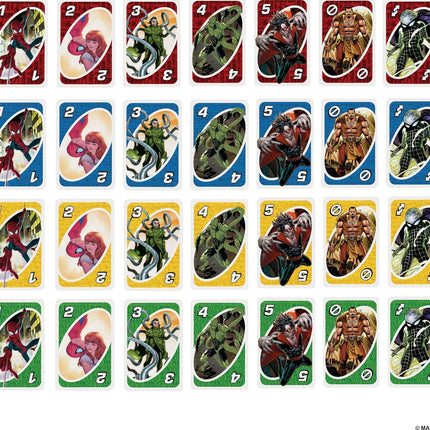 Mattel Games UNO The Amazing Spider-Man Card Game for Kids, Adults & Family Nights