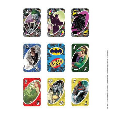 Mattel Games UNO Batman Card Game for Kids, Adults & Family Nights