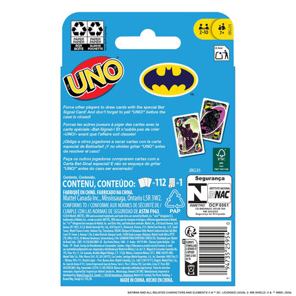 Mattel Games UNO Batman Card Game for Kids, Adults & Family Nights