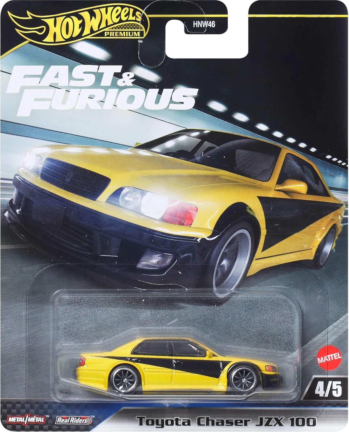 Hot Wheels Premium 1:64 Scale Fast & Furious Collectible Die Cast Metal Toy Cars Model with Rubber Real Riders