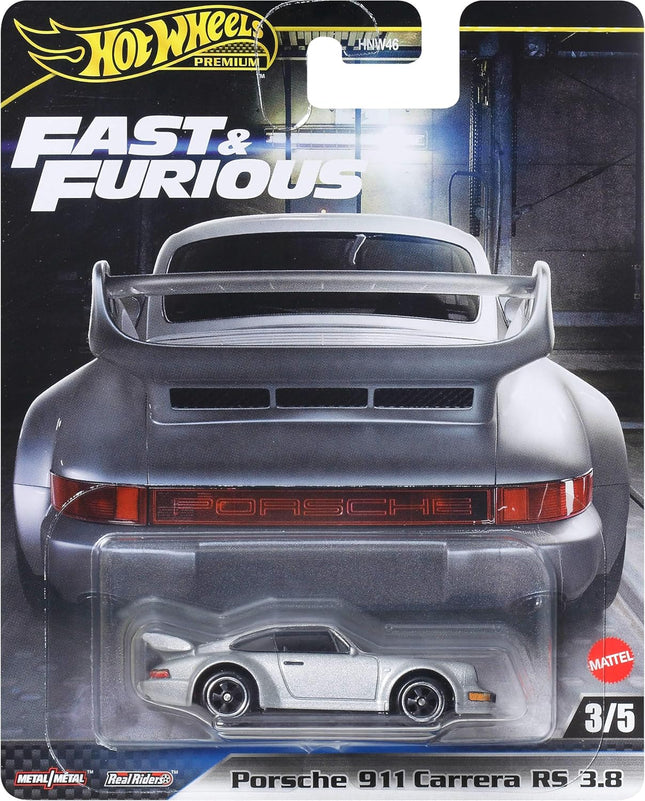 Hot Wheels Premium 1:64 Scale Fast & Furious Collectible Die Cast Metal Toy Cars Model with Rubber Real Riders