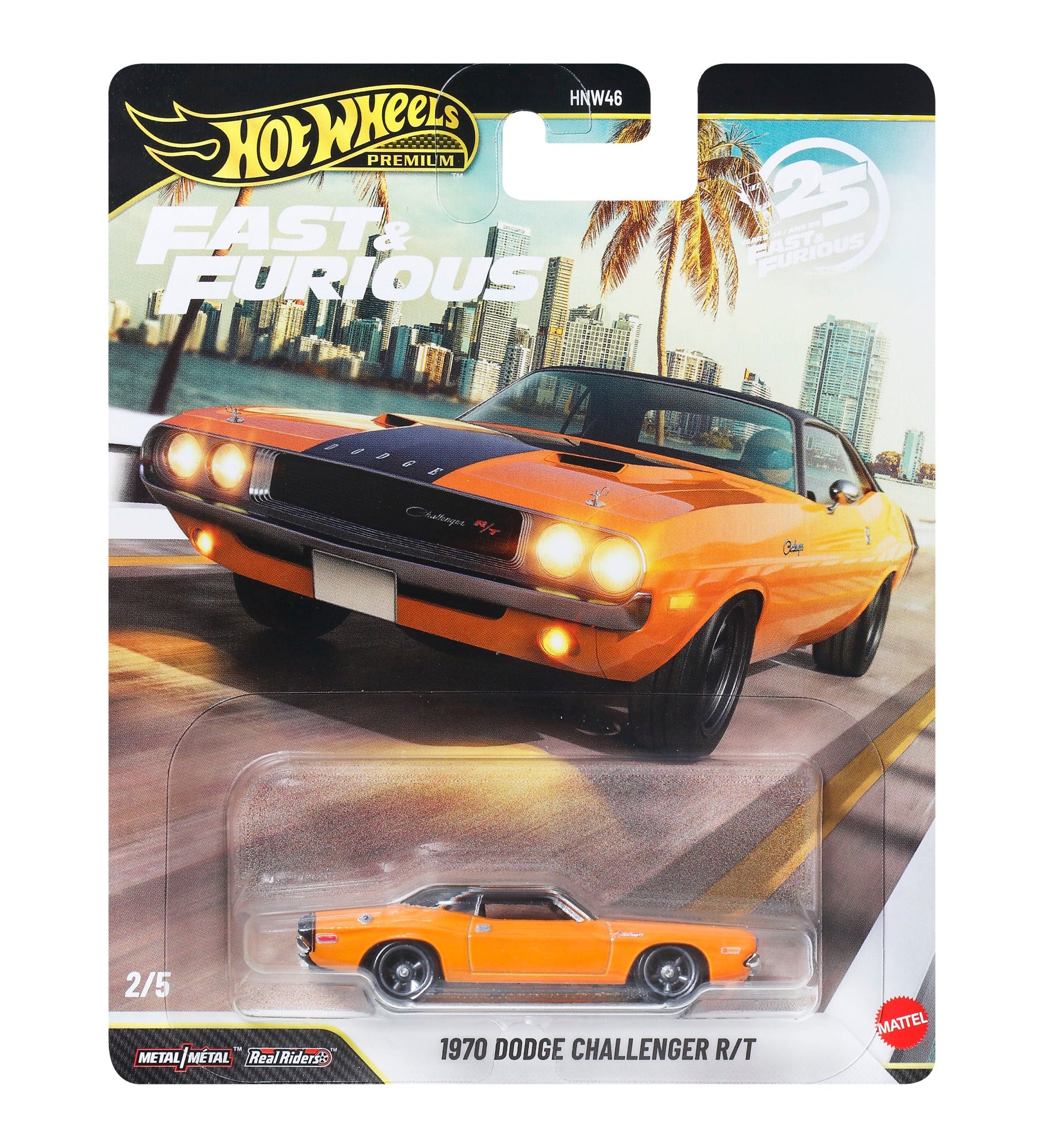 Hot Wheels Premium Fast & Furious 25th Anniversary Diecast Vehicle Die-Cast Cars