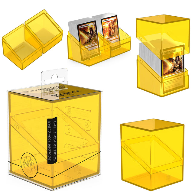 Ultimate Guard Boulder 100+ Clear, Deck Case for 100 Double-Sleeved TCG Cards