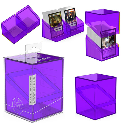 Ultimate Guard Boulder 100+ Clear, Deck Case for 100 Double-Sleeved TCG Cards