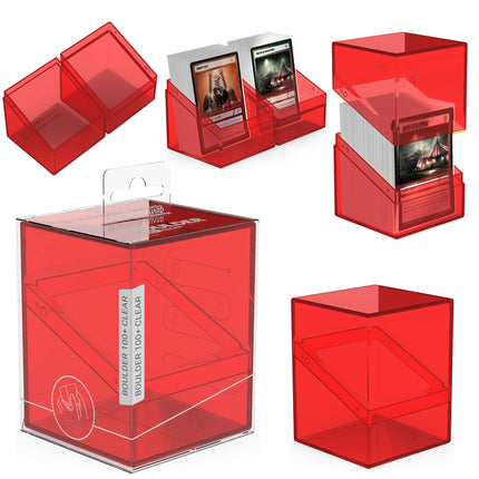 Ultimate Guard Boulder 100+ Clear, Deck Case for 100 Double-Sleeved TCG Cards