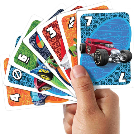 Mattel Games UNO Hot Wheels Card Game for Kids, Adults & Family Nights