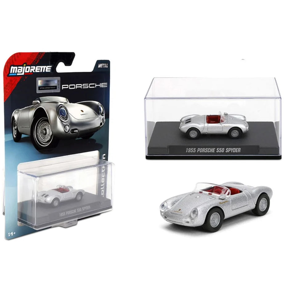 Majorette - 1955 Porsche 550 Spyder Burgundy Collection - Scale 1/64 Die-cast Car
