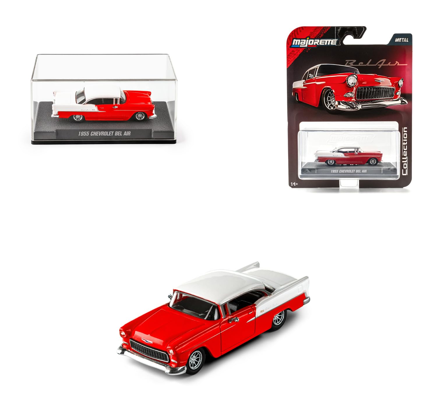 Majorette - 1955 Chevrolet Bel Air Burgundy Collection - Scale 1/64 Die-cast Car
