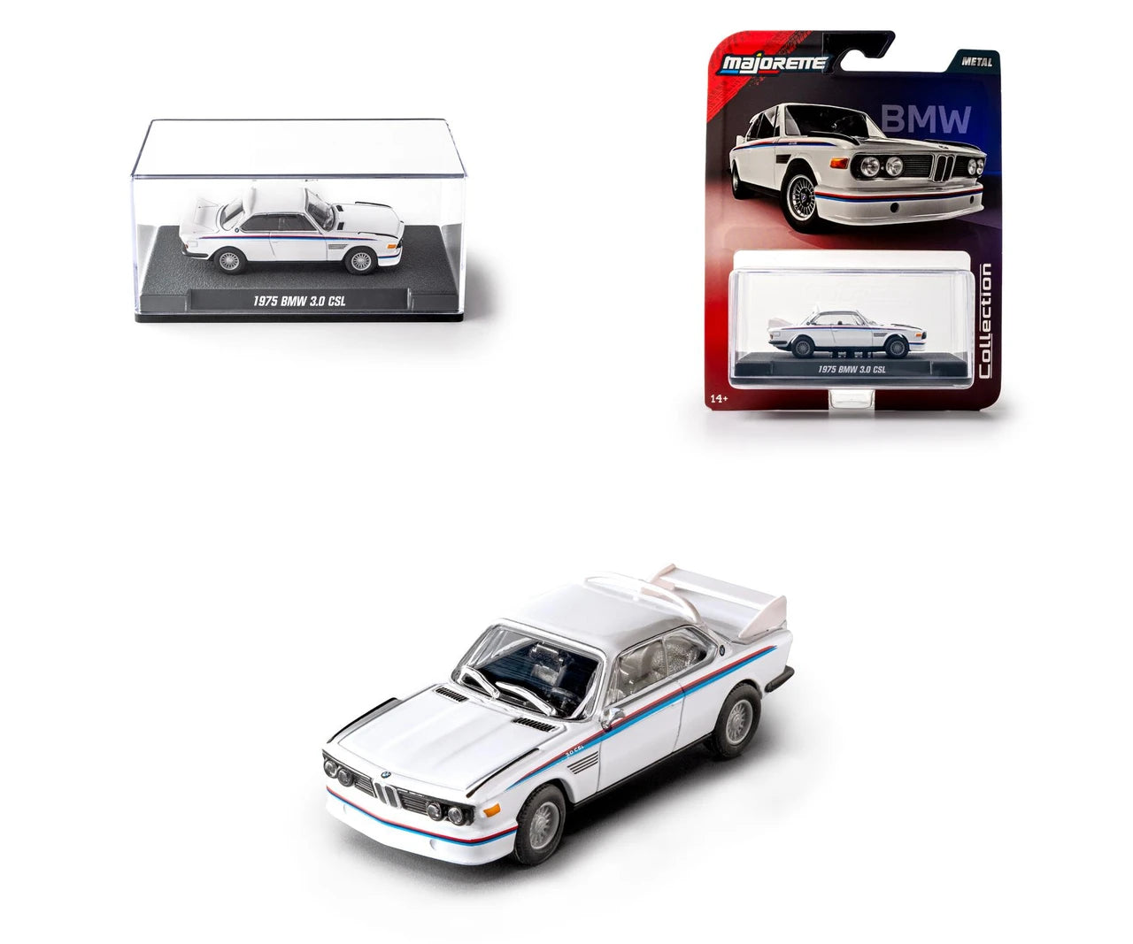 Majorette - 1975 BMW 3.0 CSL Burgundy Collection - Scale 1/64 Die-cast Car