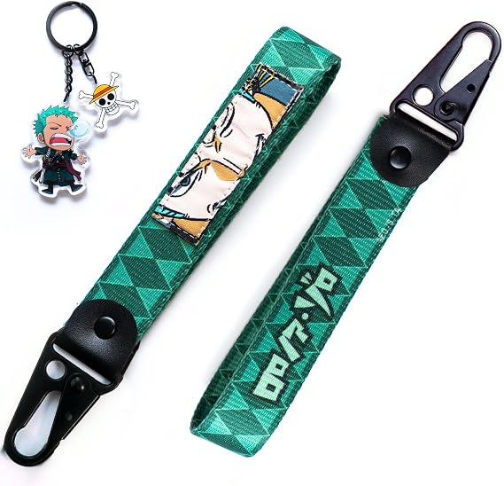 One Piece - Roronoa Zoro Keystrap and Keychain Bundle