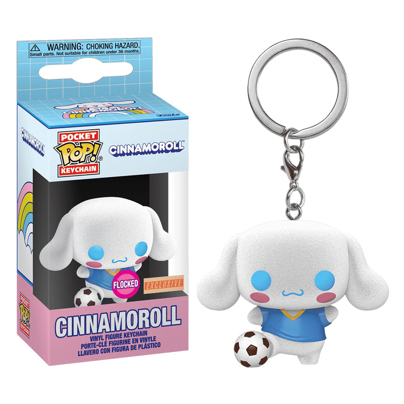Funko Pop Keychain: Hello Kitty and Friends - Cinnamonroll (Exclusive / Flocked)