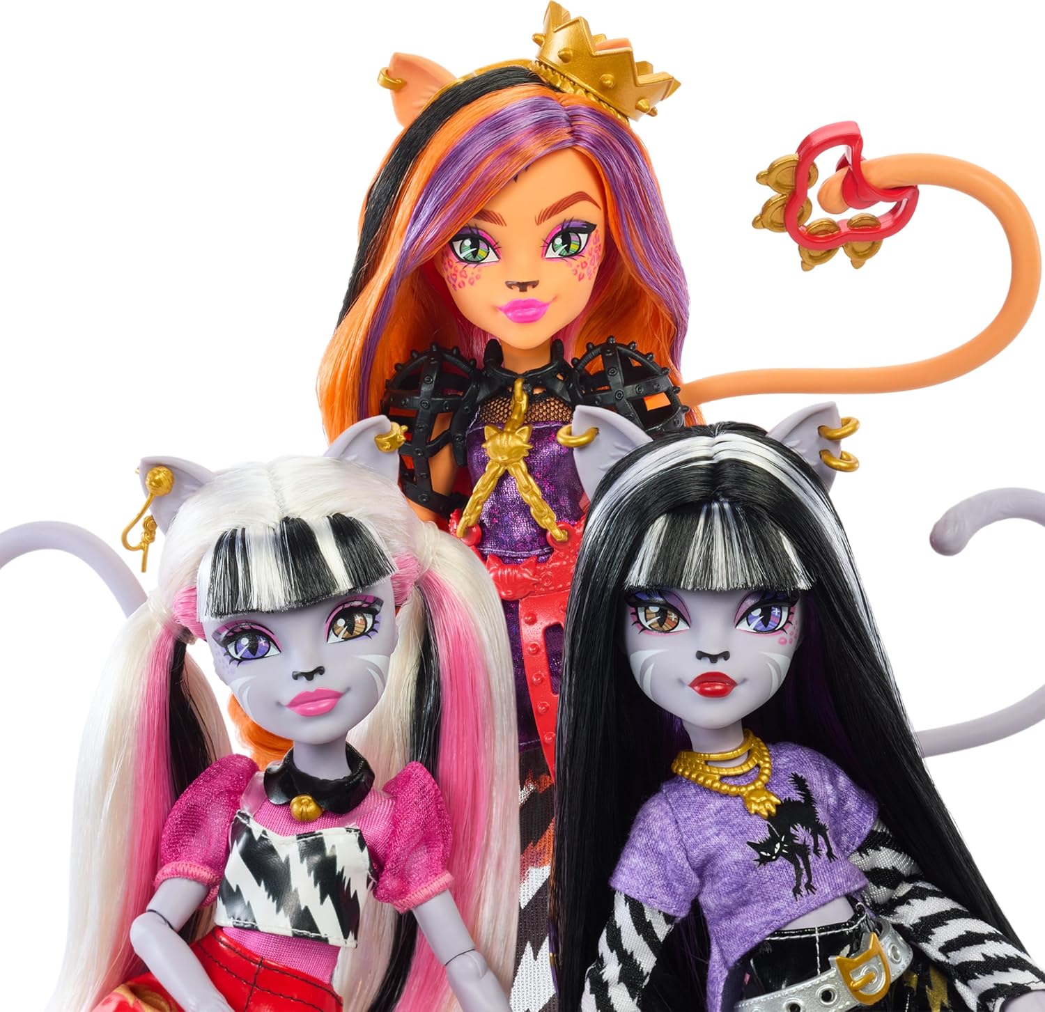 Monster High Dolls, the Hissfits Band three-Pack With Toralei Stripe,