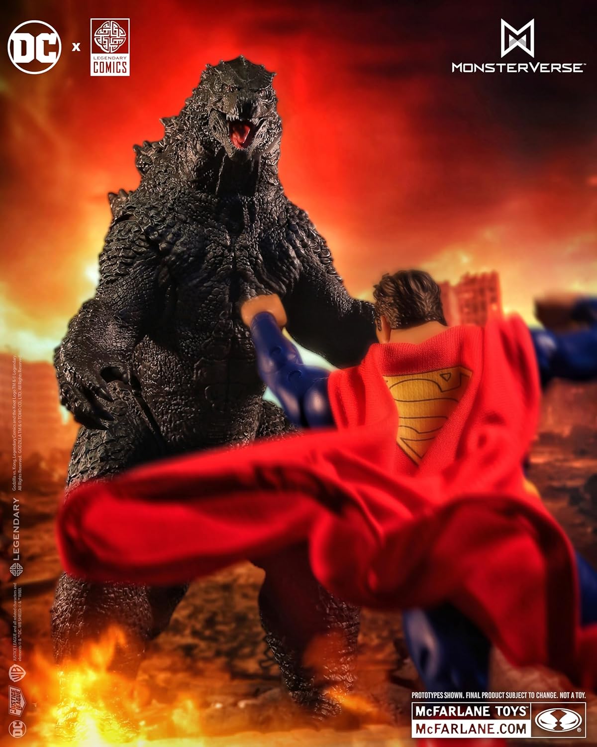 McFarlane Toys- DC Multiverse Superman vs. Godzilla (Justice League vs. Godzilla vs. Kong) 2pk Figure Set