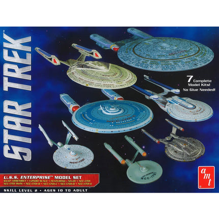 AMT Hobby - Star Trek - 1/2500 USS Enterprises Box Set (7-ships) Model Kits