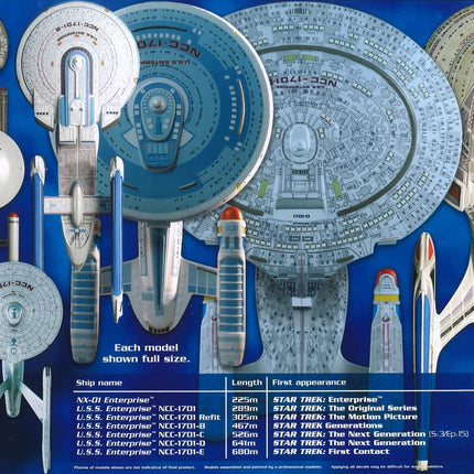 AMT Hobby - Star Trek - 1/2500 USS Enterprises Box Set (7-ships) Model Kits