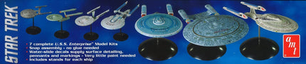 AMT Hobby - Star Trek - 1/2500 USS Enterprises Box Set (7-ships) Model Kits