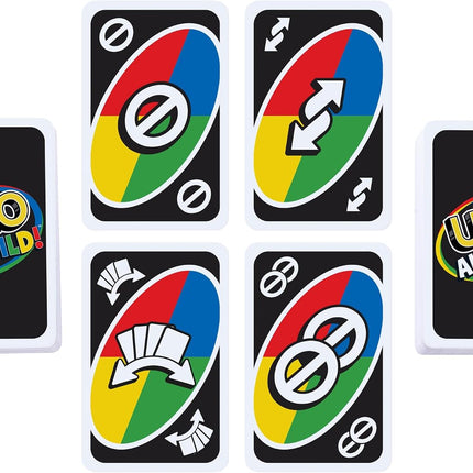 Mattel Games UNO All Wild Card Game with 112 Cards, Gift for Kid, Family & Adult Game Night for Players 7 Years & Older