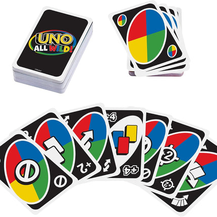Mattel Games UNO All Wild Card Game with 112 Cards, Gift for Kid, Family & Adult Game Night for Players 7 Years & Older