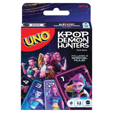 Mattel Games UNO K-POP Demon Hunters Card Game for Kids, Adults & Family with Deck & Special Rule Inspired by The Movie