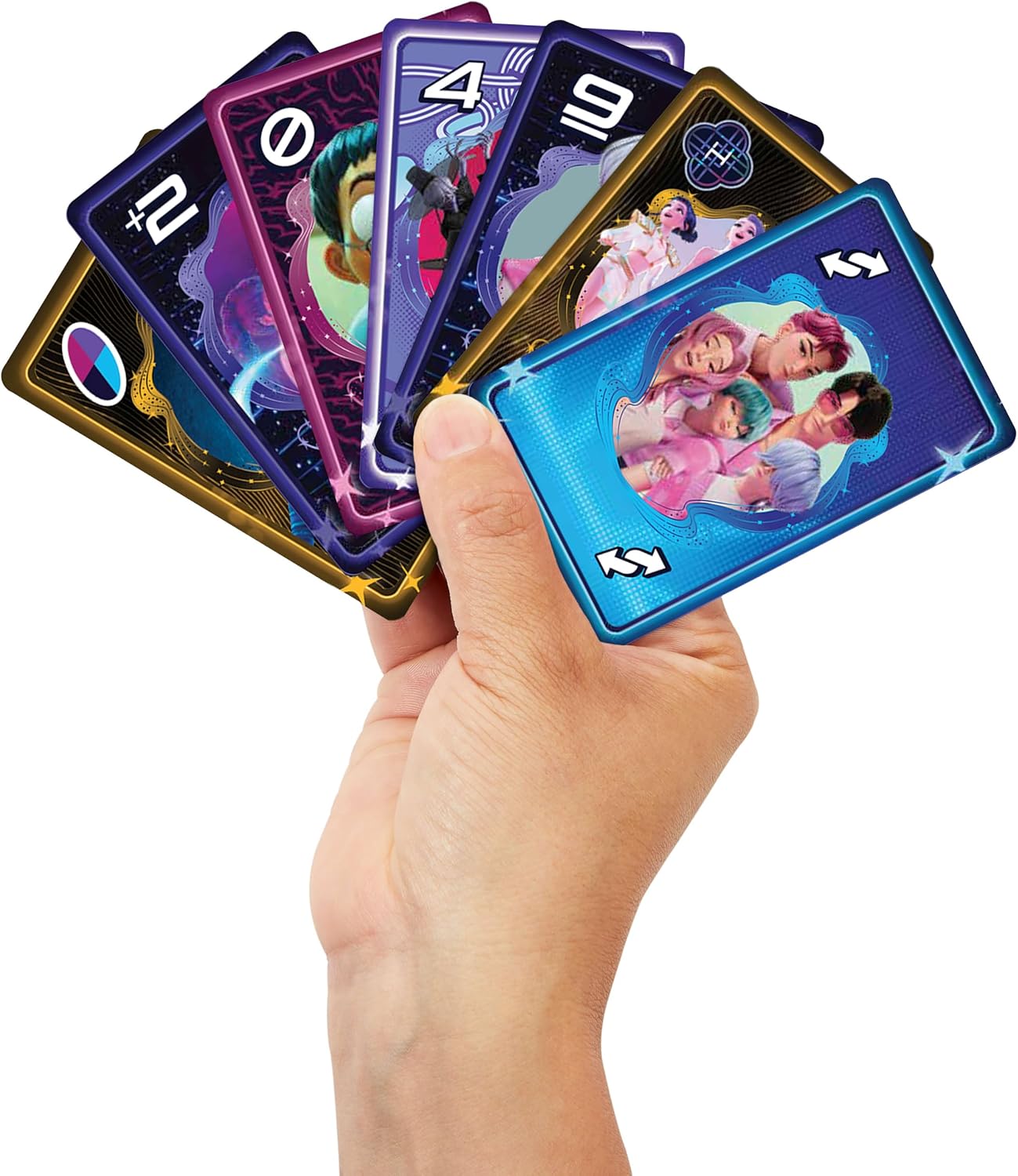 Mattel Games UNO K-POP Demon Hunters Card Game for Kids, Adults & Family with Deck & Special Rule Inspired by The Movie