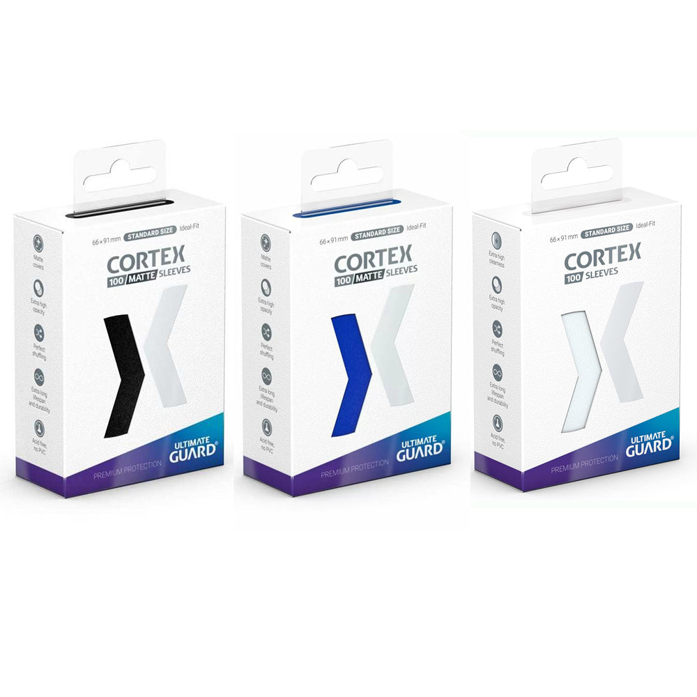 Ultimate Guard - Cortex Card Sleeves, 100 Standard Size TCG Sleeves, 66 x 91mm, MATTE Finish, Ideat Fit