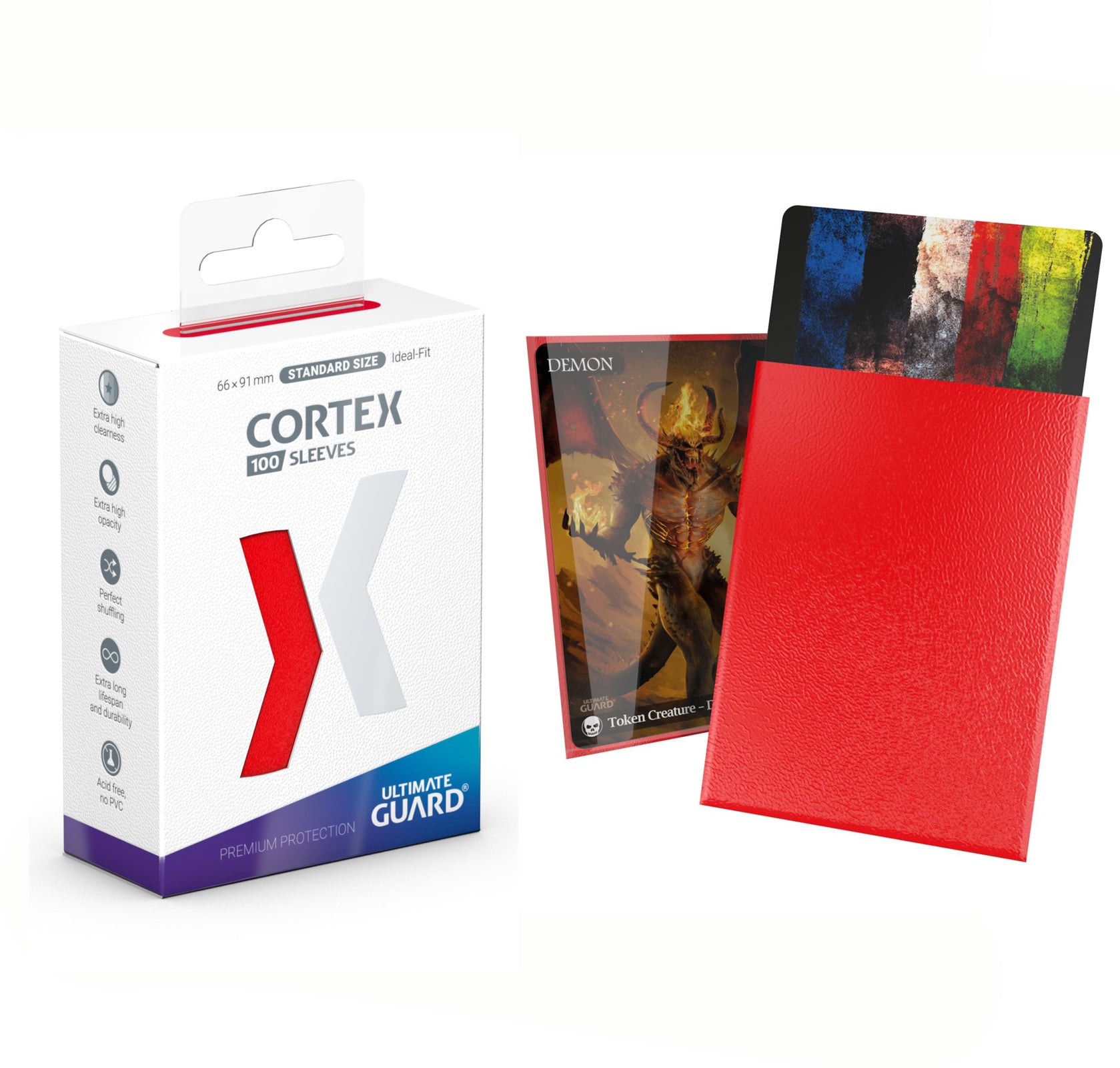 Ultimate Guard - CORTEX Card Sleeves, 100 Standard Size TCG Sleeves, 66 x 91mm, Ideat Fit