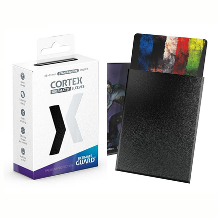 Ultimate Guard - Cortex Card Sleeves, 100 Standard Size TCG Sleeves, 66 x 91mm, MATTE Finish, Ideat Fit