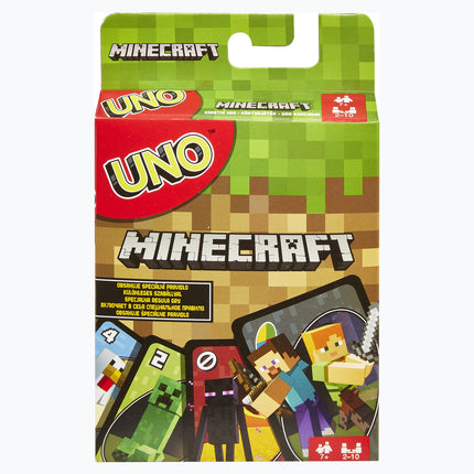 Mattel Games UNO Minecraft Card Game for Kids, Adults & Family with Deck & Special Rule Inspired by Videogame