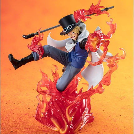 Tamashii Nations FiguartsZERO - One Piece - [Extra Battle] Sabo -Fire Fist Rook Check, Collectible Figure