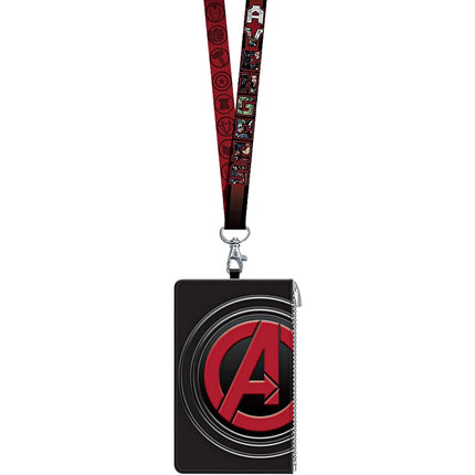 Marvel Avengers Lanyard with Passport Holder, Clear ID Card Slot, Coin Zipper Pouch and Detachable Neck Strap