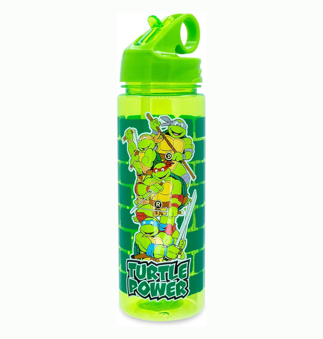 Teenage Mutant Ninja Turtles Water Bottle With Flip-Up Straw | Holds 20 Ounces