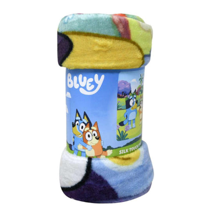 Bluey and Bingo Blanket Cartoon Painting (45"X 60") | Bluey and Bingo Bedroom Décor