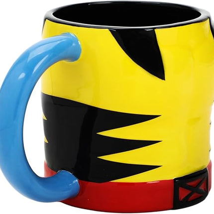 X-Men Wolverine Costume 16 Oz Yellow Ceramic Mug
