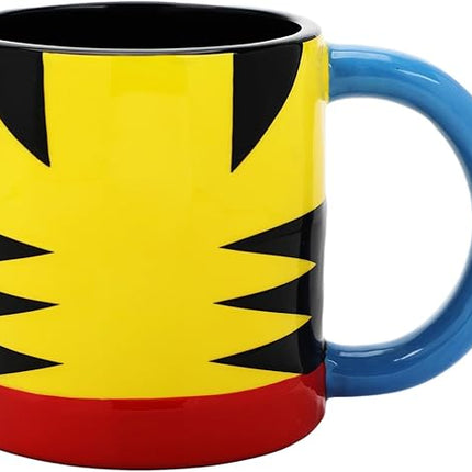 X-Men Wolverine Costume 16 Oz Yellow Ceramic Mug