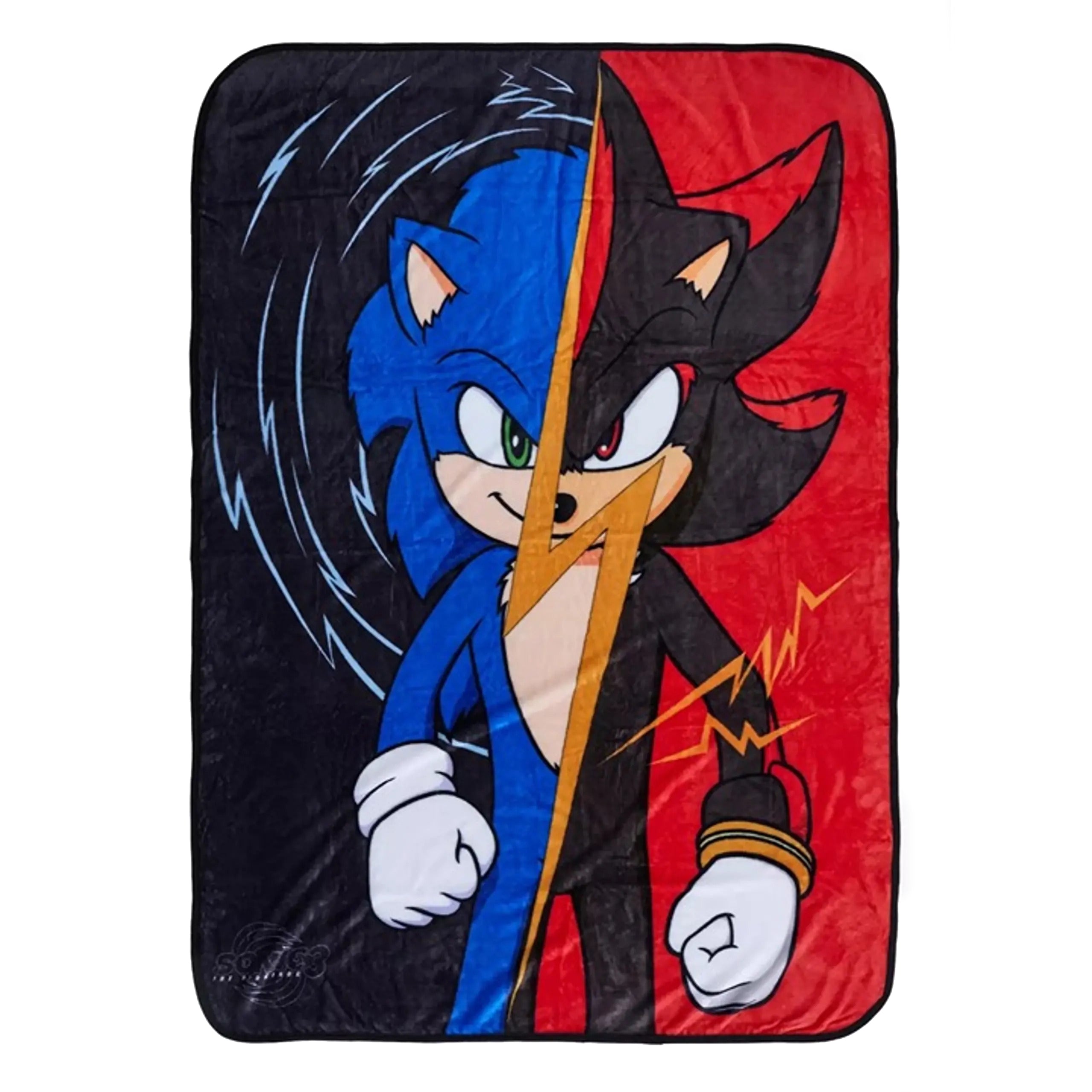 Sonic the Hedgehog Movie 3 Cartoon Painting (45"X 60") | Shadow Super Soft Throw Blanket Fleece Bedroom Décor