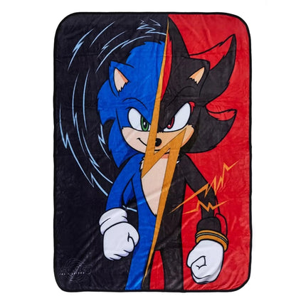 Sonic the Hedgehog Movie 3 Cartoon Painting (45"X 60") | Shadow Super Soft Throw Blanket Fleece Bedroom Décor