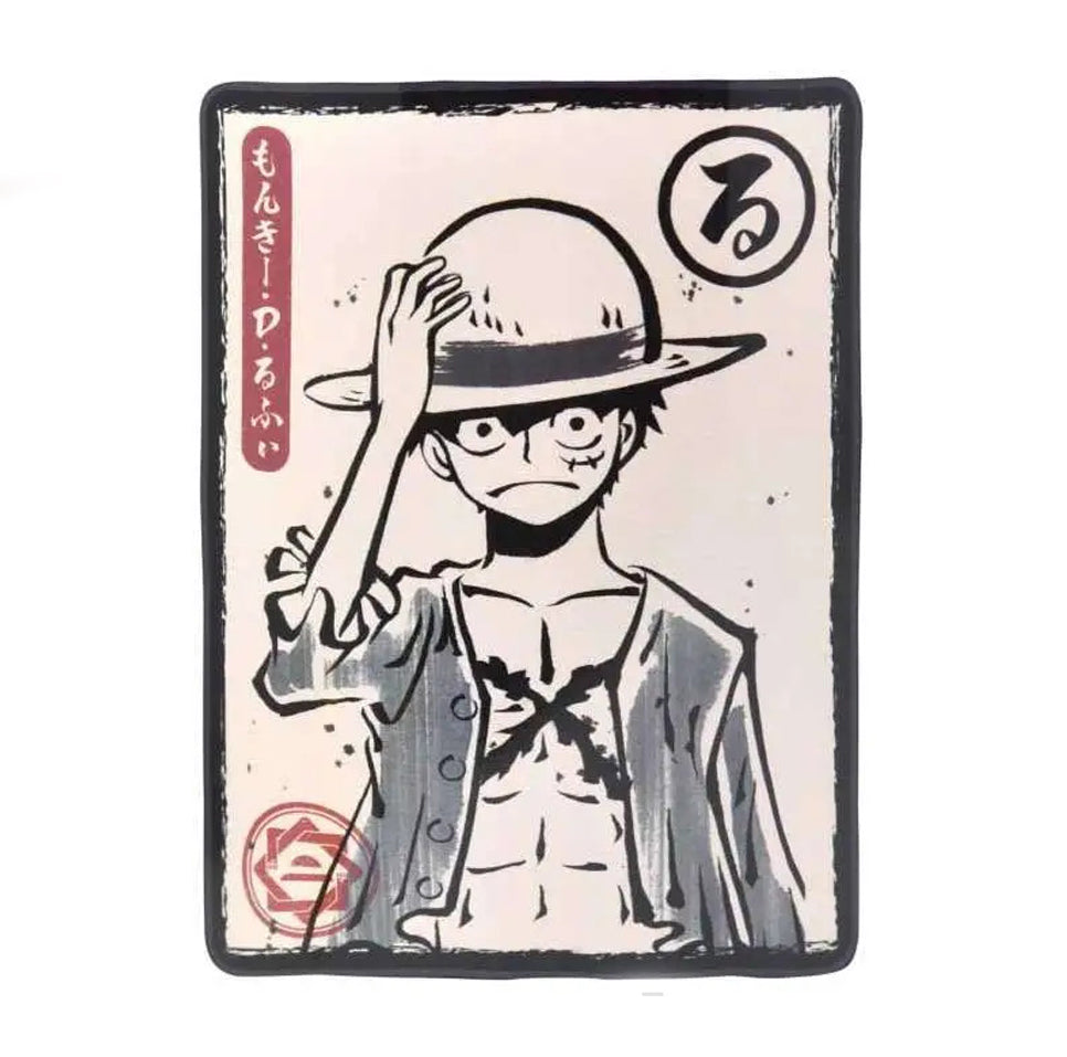 One PIece Blanket Cartoon Painting (40"X 60") | Monkey D. Luffy Bedroom Décor